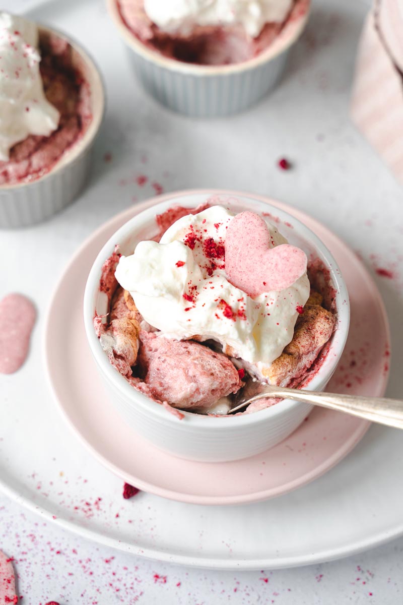 Erdbeer-Soufflé, Dessert zum Valentinstag, #valentinstag
